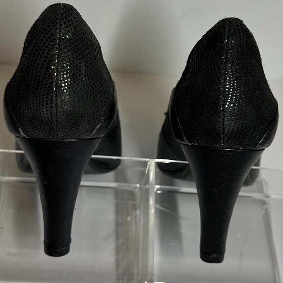 New Sofft Black Leather Pumps size 8M with a 3" pump heel suede & smooth texture - Picture 8 of 13